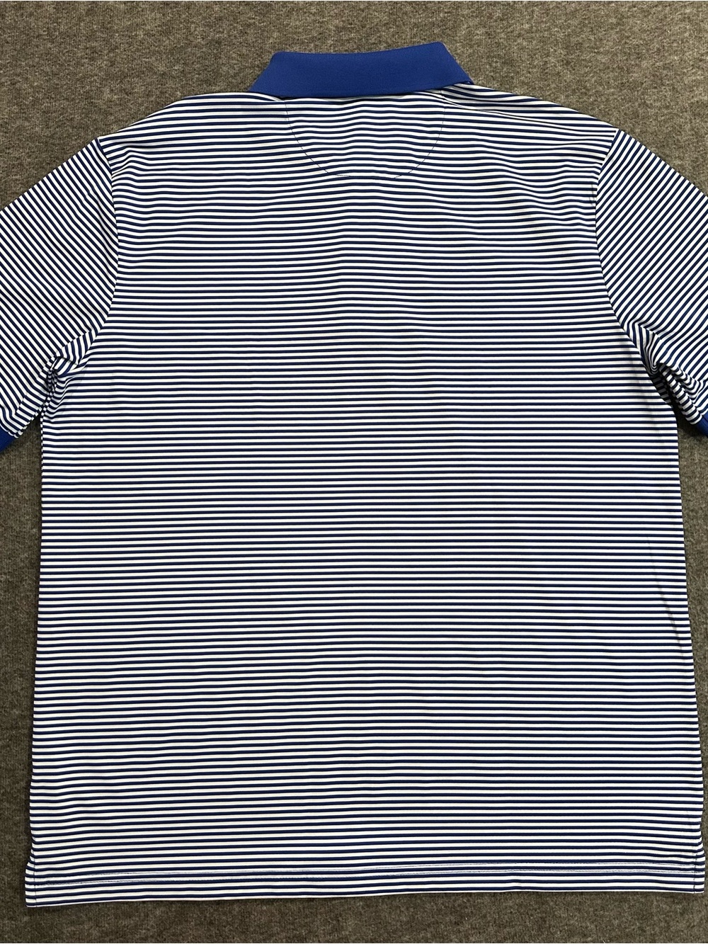 Chaps Golf Stay-Dry Performance Polo Shirt Mens Large Blue White Striped Golf - Picture 6 of 6